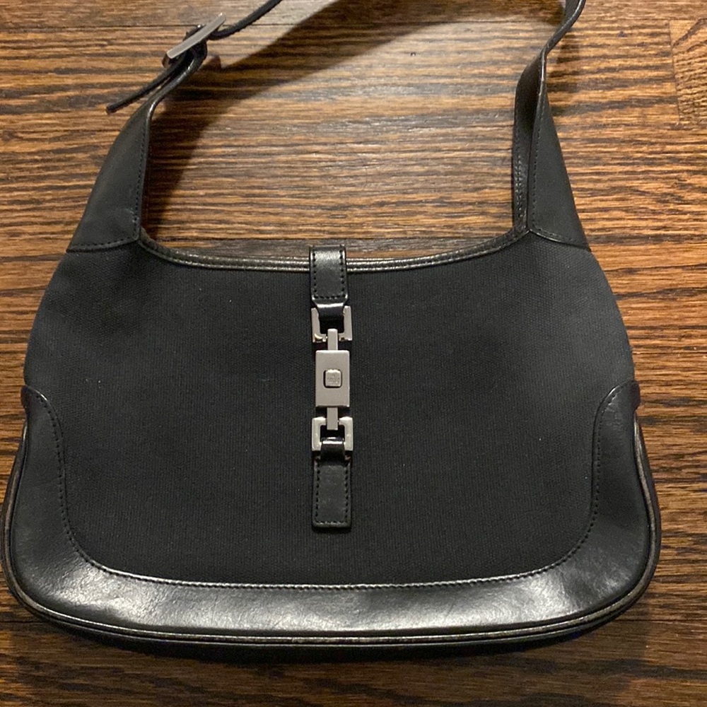 Gucci canvas shoulder bag